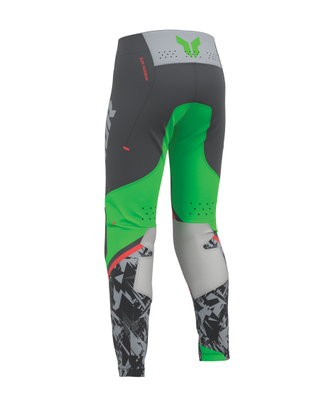 Pantalon cross enfant Thor 2027 Sportmode Punkd - Gris Charcoal Vert