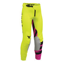 Pantalon cross enfant Thor 2027 Launchmode Shockie - Jaune Acid Rose Fuchsia