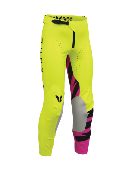 Pantalon cross enfant Thor 2027 Launchmode Shockie - Jaune Acid Rose Fuchsia
