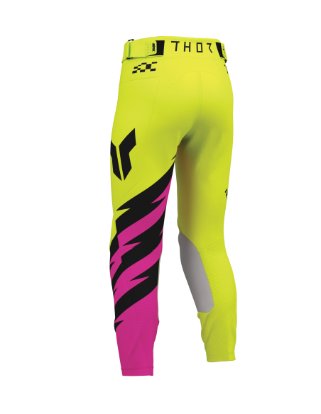 Pantalon cross enfant Thor 2027 Launchmode Shockie - Jaune Acid Rose Fuchsia