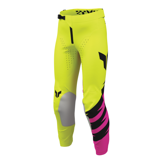 Pantalon cross enfant Thor 2027 Launchmode Shockie - Jaune Acid Rose Fuchsia