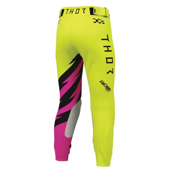 Pantalon cross enfant Thor 2027 Launchmode Shockie - Jaune Acid Rose Fuchsia