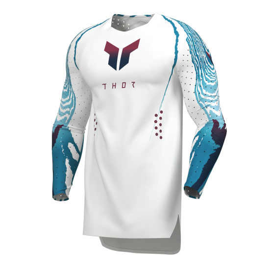 Maillot cross Thor 2027 Sportmode Damascus - Blanc