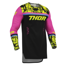 Maillot cross Thor 2027 Sportmode Punkd - Noir Rose Fuchsia