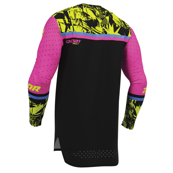 Maillot cross Thor 2027 Sportmode Punkd - Noir Rose Fuchsia