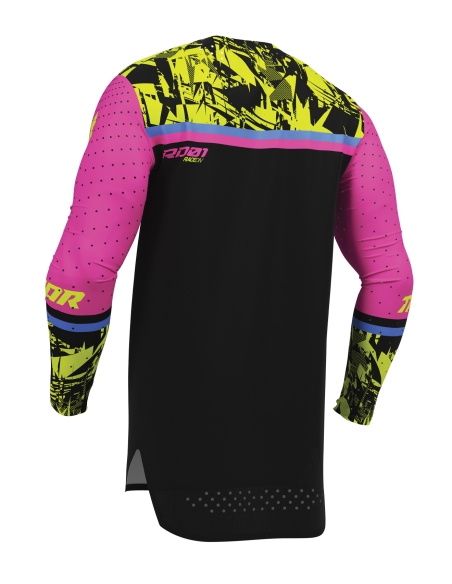 Maillot cross Thor 2027 Sportmode Punkd - Noir Rose Fuchsia
