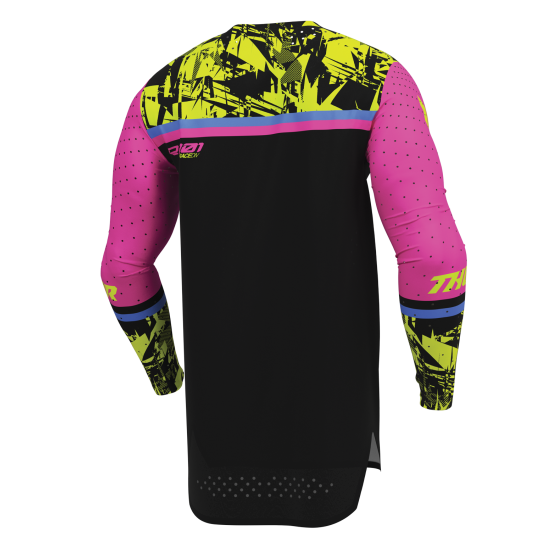 Maillot cross Thor 2027 Sportmode Punkd - Noir Rose Fuchsia