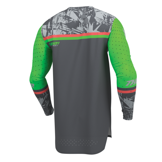 Maillot cross Thor 2027 Sportmode Punkd - Gris Charcoal Vert