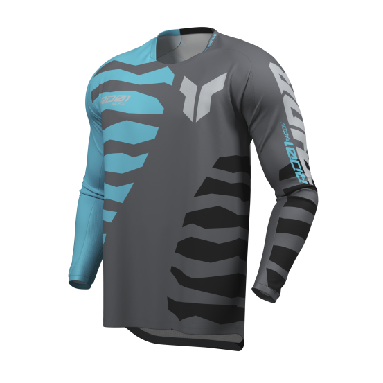 Maillot cross Thor 2027 Launchmode Shredder - Gris Charcoal Aqua