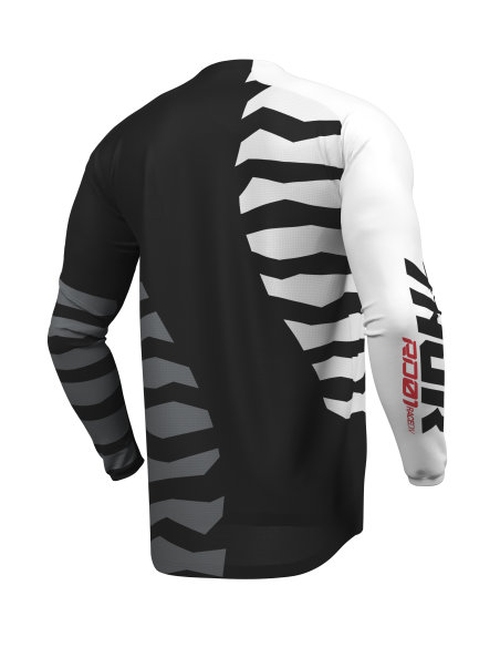 Maillot cross Thor 2027 Launchmode Shredder - Noir Blanc