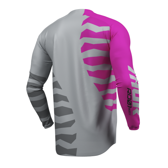 Maillot cross Thor 2027 Launchmode Shredder - Gris Rose Fuchsia