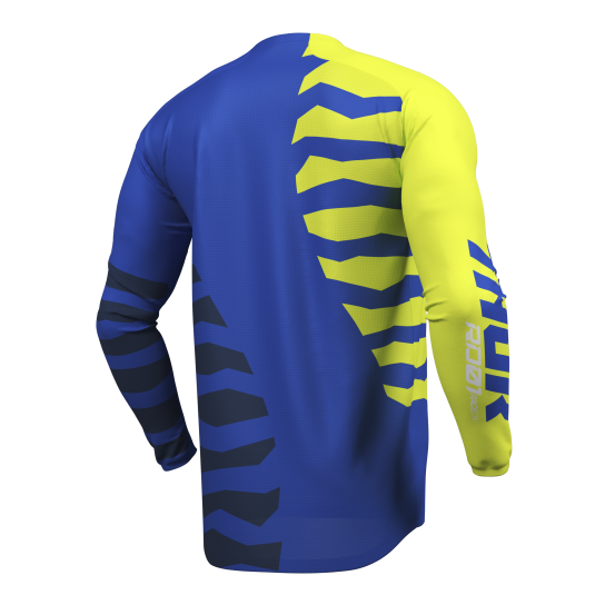 Maillot cross Thor 2027 Launchmode Shredder - Bleu Jaune Acid