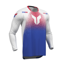 Maillot cross Thor 2027 Launchmode Air Darkside - Blanc Bleu