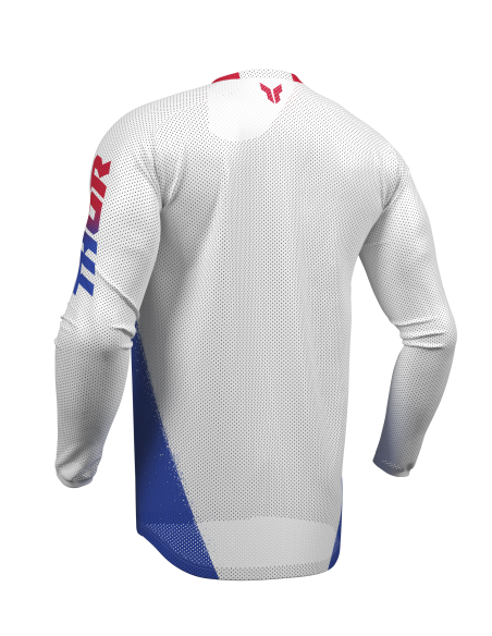 Maillot cross Thor 2027 Launchmode Air Darkside - Blanc Bleu
