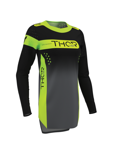 Maillot cross femme Thor 2027 Sportmode Merge - Gris Charcoal Noir