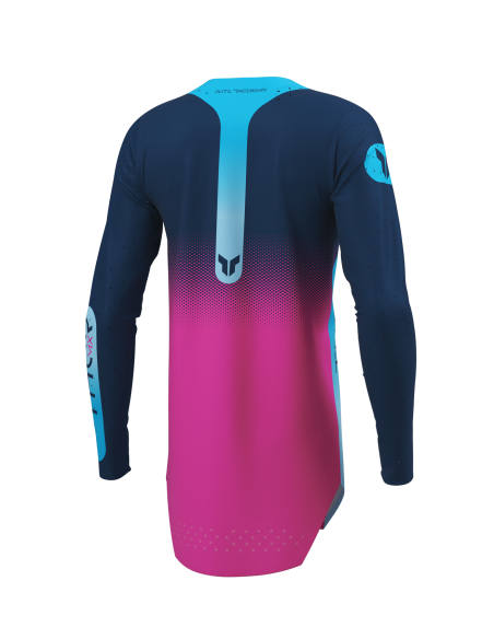 Maillot cross femme Thor 2027 Sportmode Merge - Bleu Rose Fuchsia
