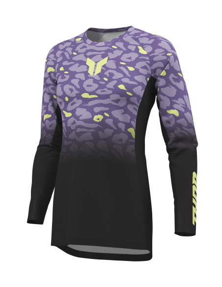 Maillot cross femme Thor 2027 Launchmode Spotted - Noir Violet