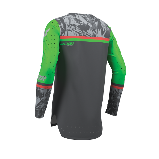 Maillot cross enfant Thor 2027 Sportmode Punkd - Gris Charcoal Vert