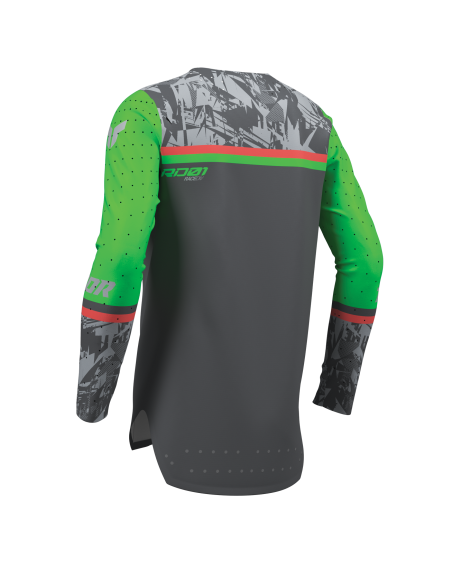 Maillot cross enfant Thor 2027 Sportmode Punkd - Gris Charcoal Vert