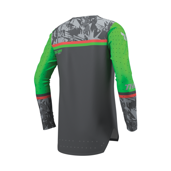 Maillot cross enfant Thor 2027 Sportmode Punkd - Gris Charcoal Vert