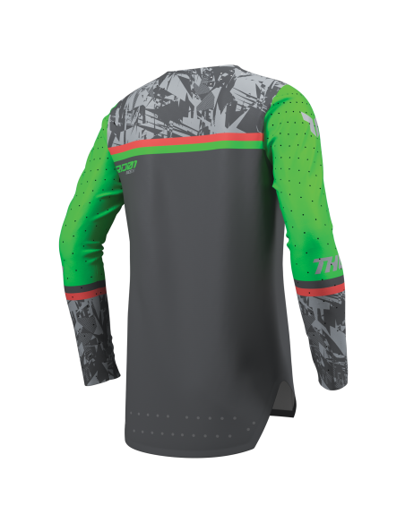 Maillot cross enfant Thor 2027 Sportmode Punkd - Gris Charcoal Vert