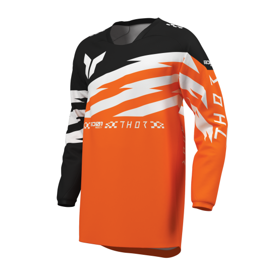 Maillot cross enfant Thor 2027 Launchmode Shockie - Orange Fluo Noir