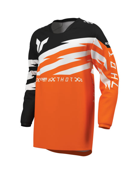 Maillot cross enfant Thor 2027 Launchmode Shockie - Orange Fluo Noir