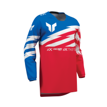 Maillot cross enfant Thor 2027 Launchmode Shockie - Rouge Bleu