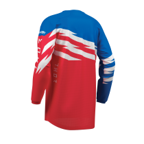 Maillot cross enfant Thor 2027 Launchmode Shockie - Rouge Bleu 2
