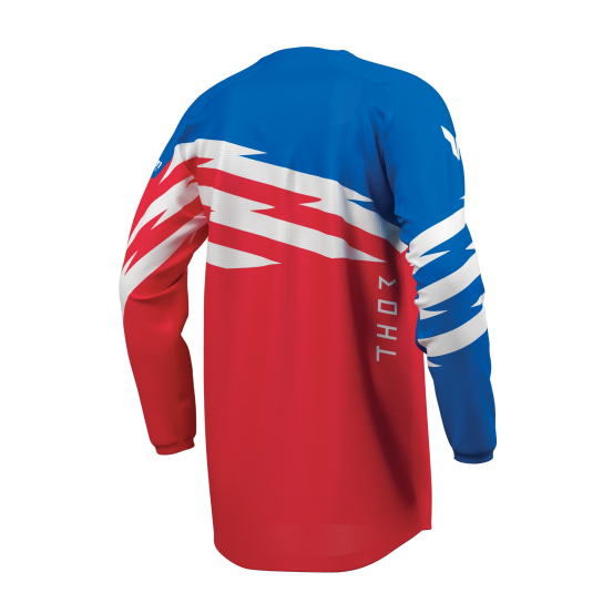 Maillot cross enfant Thor 2027 Launchmode Shockie - Rouge Bleu