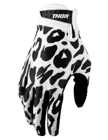 Gants cross enfant Thor Launchmode Namir - Blanc Noir