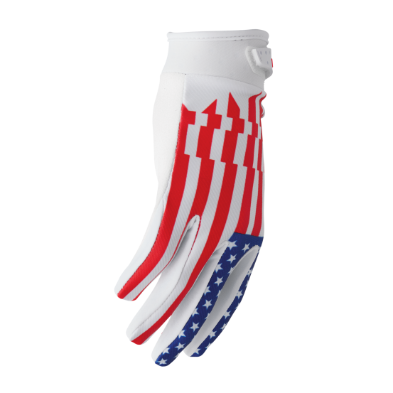 Gants cross enfant Thor Launchmode Patriot - Rouge Blanc Bleu