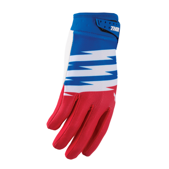 Gants cross enfant Thor Launchmode Shockie - Rouge Bleu