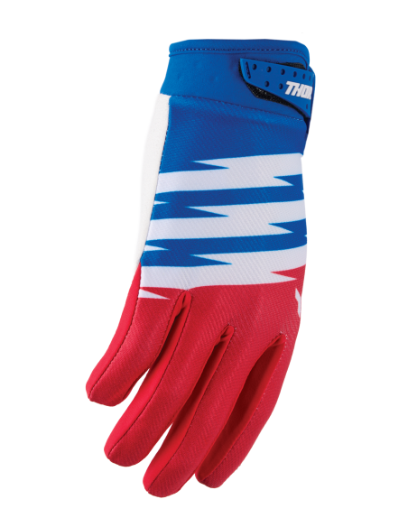 Gants cross enfant Thor Launchmode Shockie - Rouge Bleu