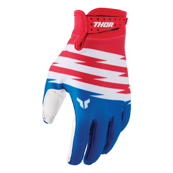 Gants cross enfant Thor Launchmode Shockie - Rouge Bleu
