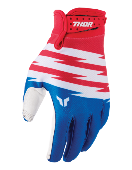 Gants cross enfant Thor Launchmode Shockie - Rouge Bleu