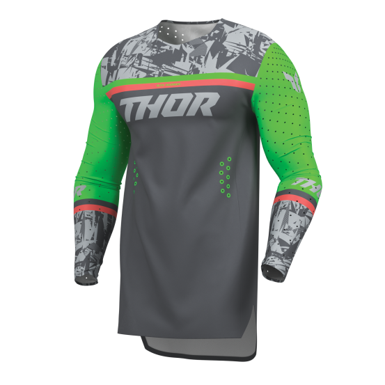 Maillot cross Thor 2027 Sportmode Punkd - Gris Charcoal Vert