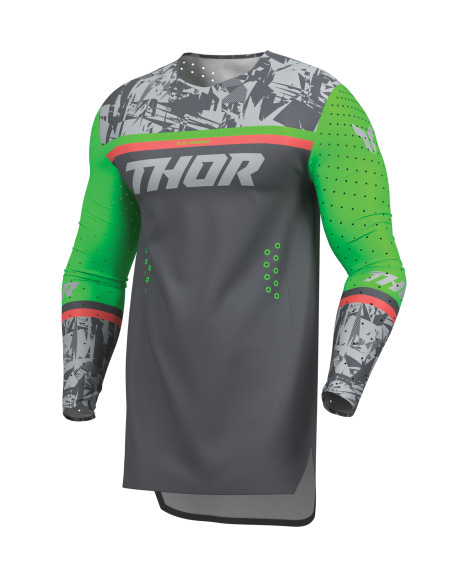 Maillot cross Thor 2027 Sportmode Punkd - Gris Charcoal Vert