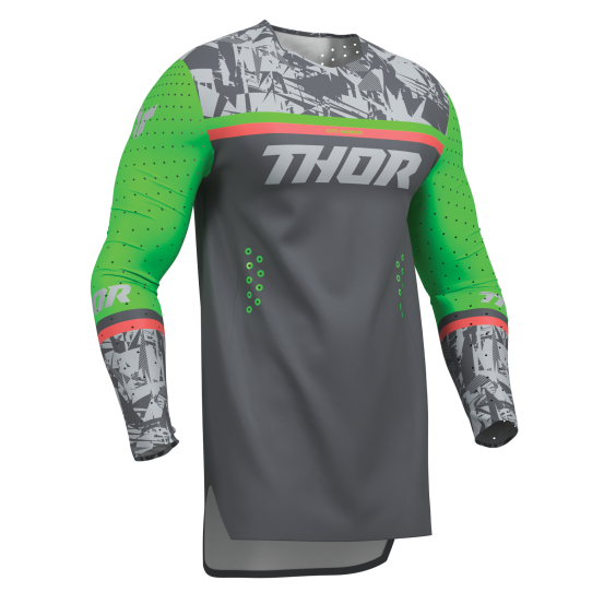 Maillot cross Thor 2027 Sportmode Punkd - Gris Charcoal Vert