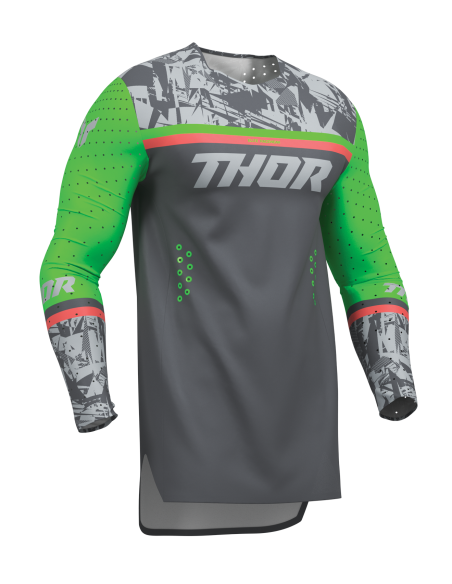 Maillot cross Thor 2027 Sportmode Punkd - Gris Charcoal Vert