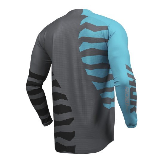 Maillot cross Thor 2027 Launchmode Shredder - Gris Charcoal Aqua