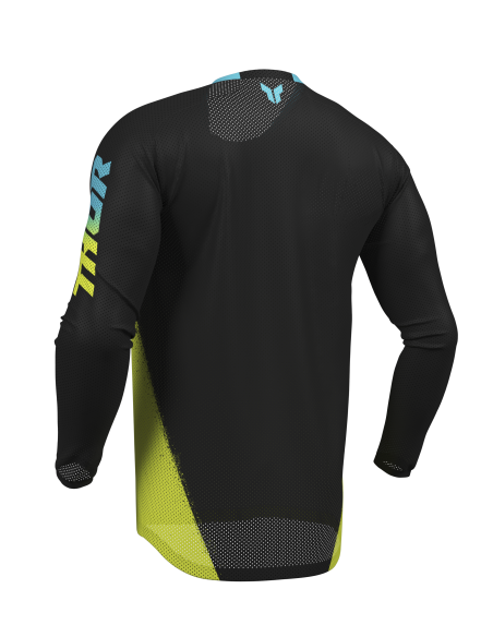 Maillot cross Thor 2027 Launchmode Air Darkside - Noir Jaune Acid