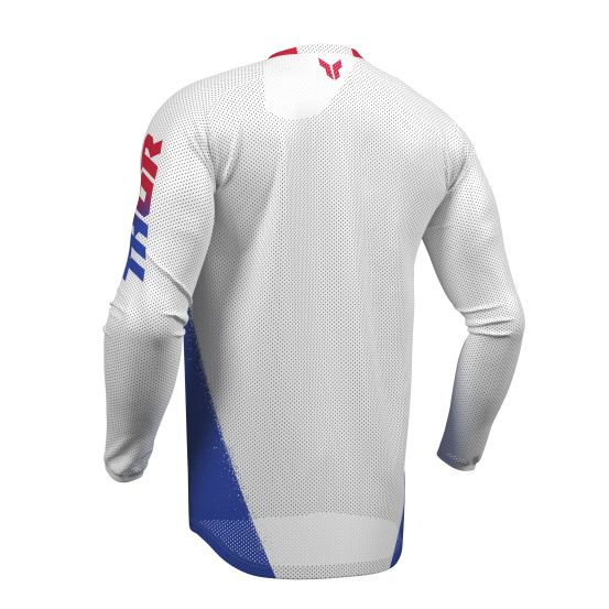 Maillot cross Thor 2027 Launchmode Air Darkside - Blanc Bleu