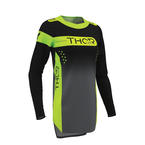 Maillot cross femme Thor 2027 Sportmode Merge - Gris Charcoal Noir