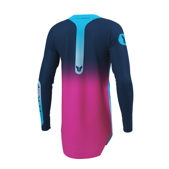 Maillot cross femme Thor 2027 Sportmode Merge - Bleu Rose Fuchsia