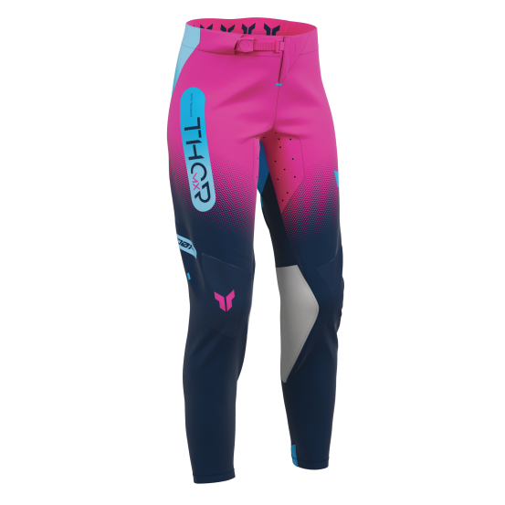 Pantalon cross femme Thor 2027 Sportmode Merge - Bleu Rose Fuchsia