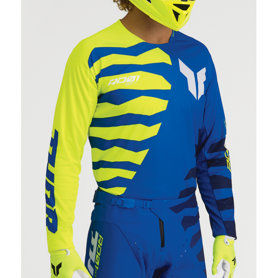 Tenue cross Thor 2027 Launchmode Shredder - Bleu Jaune Acid