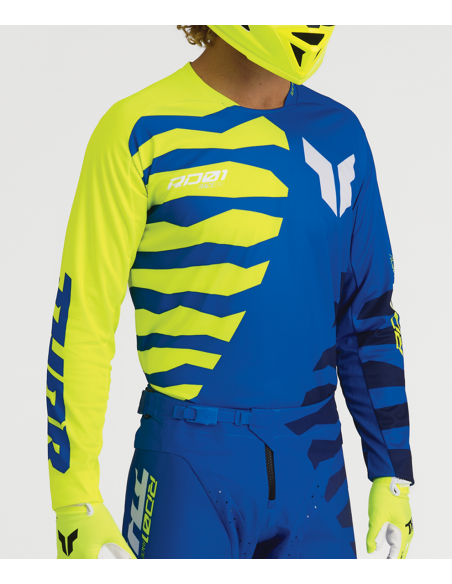 Tenue cross Thor 2027 Launchmode Shredder - Bleu Jaune Acid