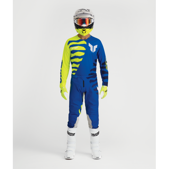 Tenue cross Thor 2027 Launchmode Shredder - Bleu Jaune Acid