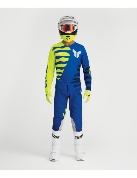 Tenue cross Thor 2027 Launchmode Shredder - Bleu Jaune Acid